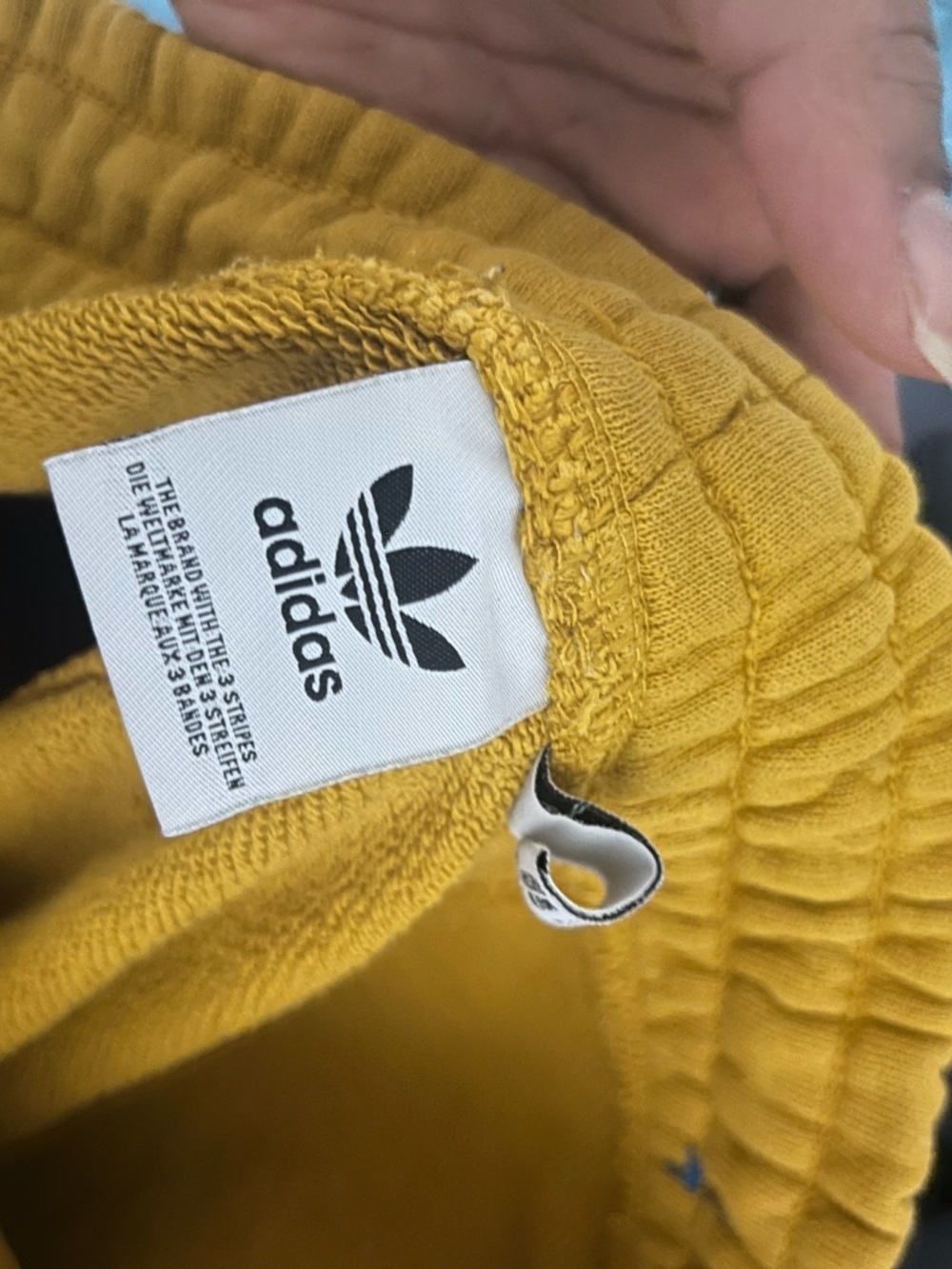adidas Men's Mustard Yellow Jogger Sweatpants - Picture 6 of 7